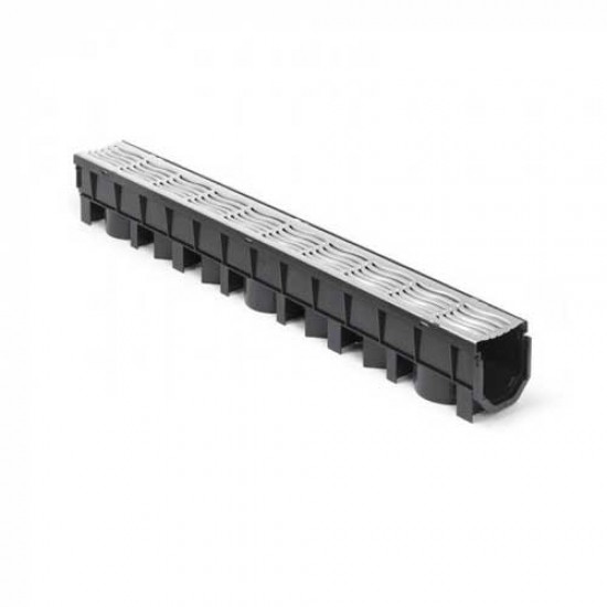 Floplast FloDrain Galvanised Grate Channel 1m