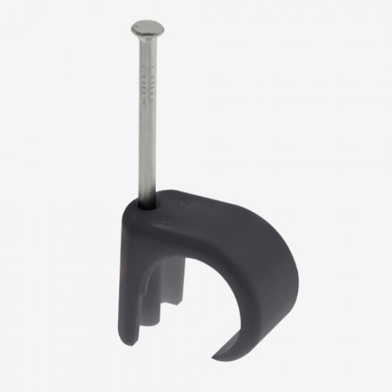 Q-Crimp Cable Clip Round 5 - 7mm Black