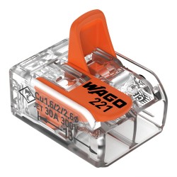 Wago 221 Compact Connector 6mm 41A 2 Port