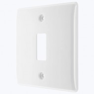 BG Nexus Grid Cover Plate 1G White