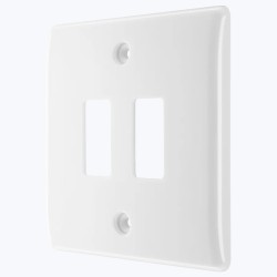 BG Nexus Grid Cover Plate 2G White