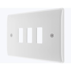 BG Nexus Grid Cover Plate 3G White