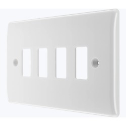 BG Nexus Grid Cover Plate 4G White