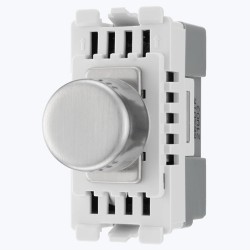 BG Nexus Grid Dimmer Module Brushed Steel