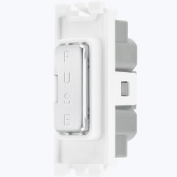 BG Nexus Grid Module Fuse Brushed Steel