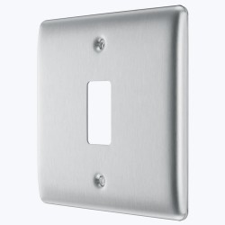 BG Nexus Grid Cover Plate 1G Brushed Steel