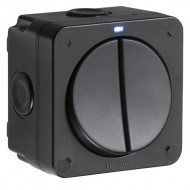 Knightsbridge Switch Double 2W IP66