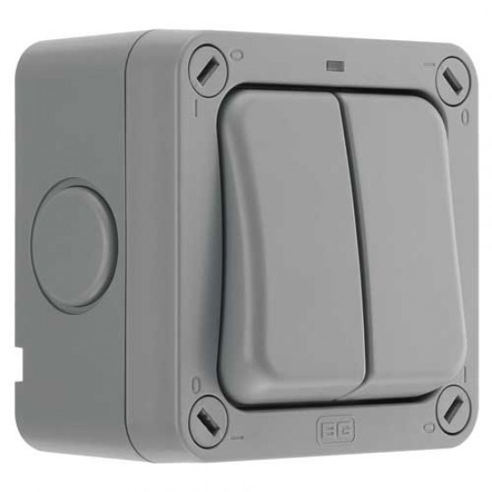 BG Storm Plateswitch 2G 2W IP66