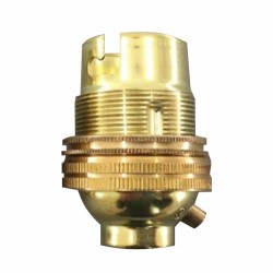 Lampholder Brass 1/2 BC with Shade Ring
