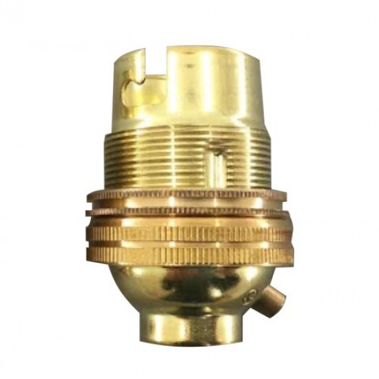 Lampholder Brass 1/2 BC with Shade Ring