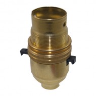 Lampholder Brass 1/2 BC Switch Shade Ring
