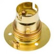Lampholder Brass 1/2 Pushbar+Shade Ring