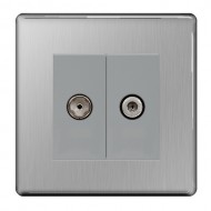 BG Screwless TV and SAT B/Steel