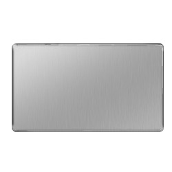 BG Screwless Blank Plate Double B/Steel