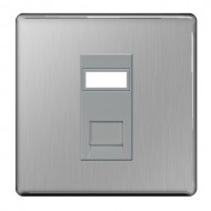 BG Screwless RJ45 Outlet B/Steel