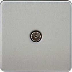 MLA Screwless TV Outlet B/Chrome
