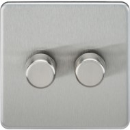 MLA Screwless Dimmer 2G B/Chrome