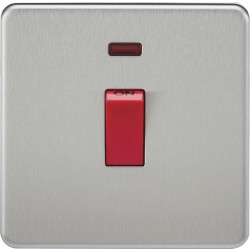 MLA Screwless Cooker Switch 45A B/Chrome