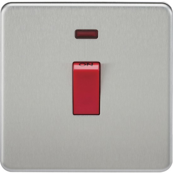MLA Screwless Cooker Switch 45A B/Chrome