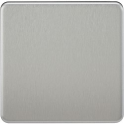 MLA Screwless Blank Plate Single B/Chrome