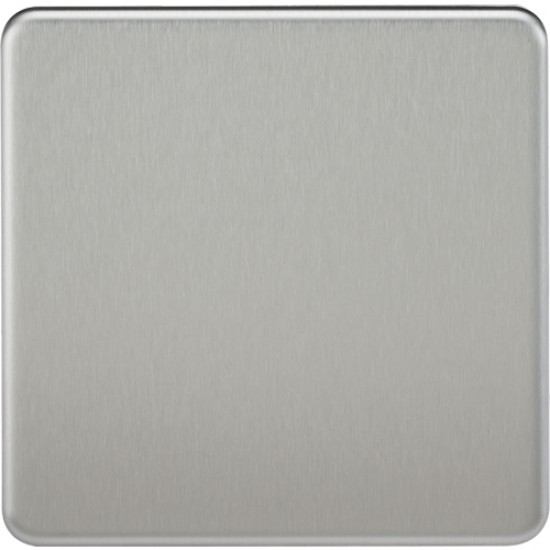 MLA Screwless Blank Plate Single B/Chrome