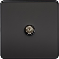 MLA Screwless TV Outlet Matt Black