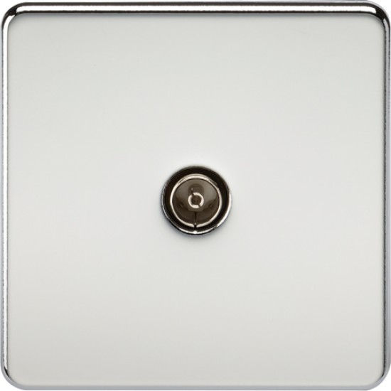 MLA Screwless TV Outlet P/Chrome