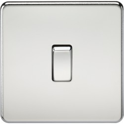 MLA Screwless 1G 2W Switch P/Chrome