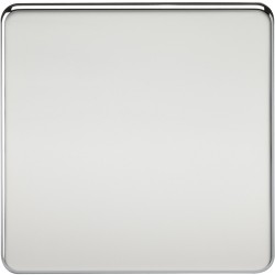 MLA Screwless Blank Plate Single P/Chrome