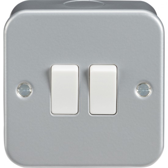 MLA Metal Clad Plate Switch 2G 2W