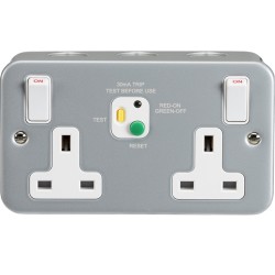 MLA Metal Clad Socket Double Switched RCD
