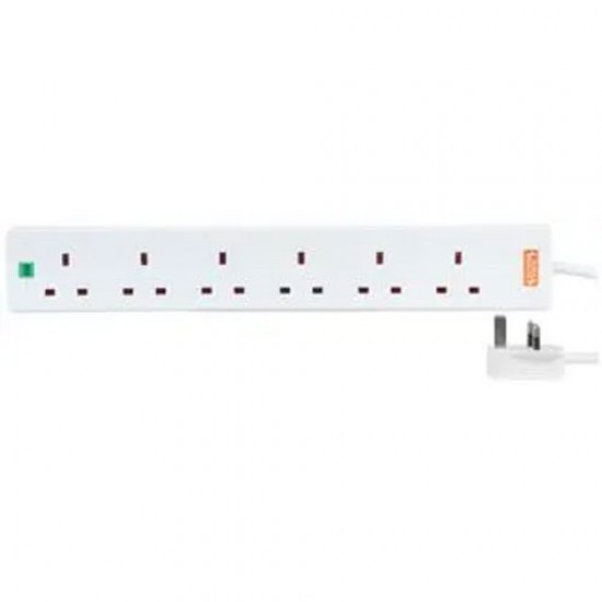 Extension Lead 6 Gang 2 Meters Anti Surge