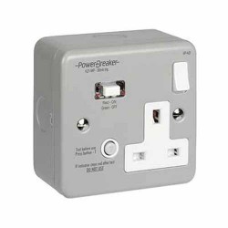 Powerbreaker RCD Socket Metalclad Single