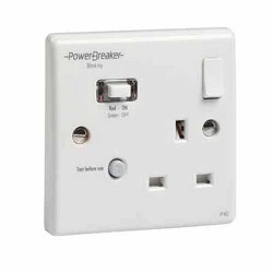 Powerbreaker RCD Socket Plastic Single