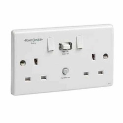 Powerbreaker RCD Socket Plastic Double
