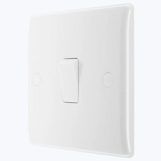 BG Curved Plateswitch 1Gang 2Way 10Amp