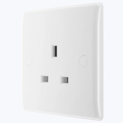 BG Curved Unswitched Socket Single 13Amp