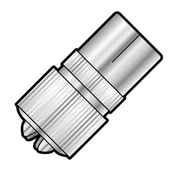 TV Co-Axial Plug Female Metal