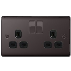 BG Nexus B/Nickel Socket Switched 13Amp 2G B/I