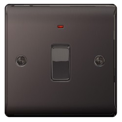 BG Nexus B/Nickel DP 20Amp Switch Neon