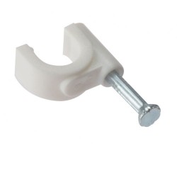 Cable Clip Round 10 - 14mm White