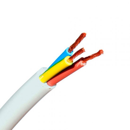 Flex PVC White 1m 0.75mm 3 Core