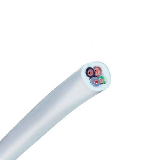 Flex PVC White 1m 1.0mm 4 core