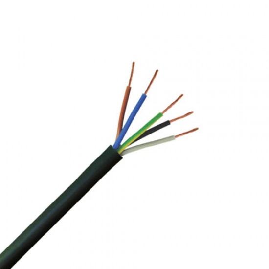 Flex PVC Black 1m 1.00mm 5 Core