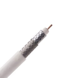 Coaxial Cable 75 Ohm White 1M