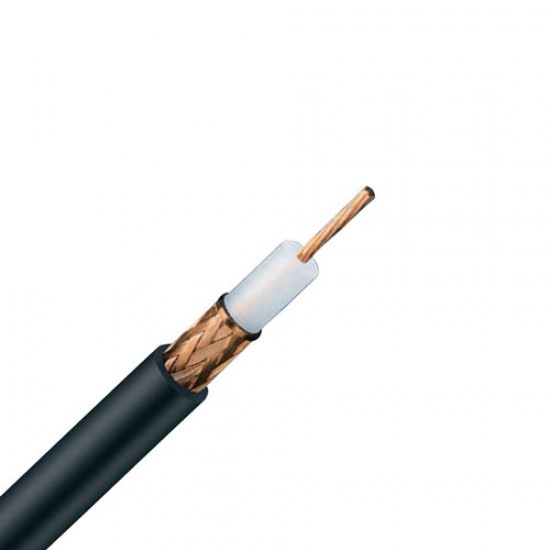Coaxial Cable 75 Ohm Black 1M