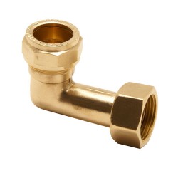 Comp Tap Connector 15mm x 1/2 Bent