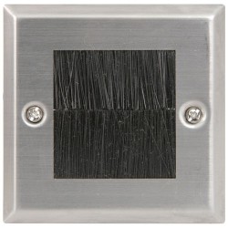 Wall Outlet Plate Satin With Brushes Single