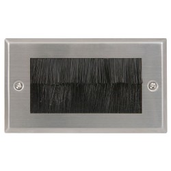 Wall Outlet Plate Satin With Brushes