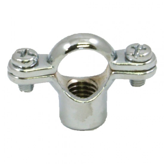 Chrome Pipe Clip 42mm Single Ring